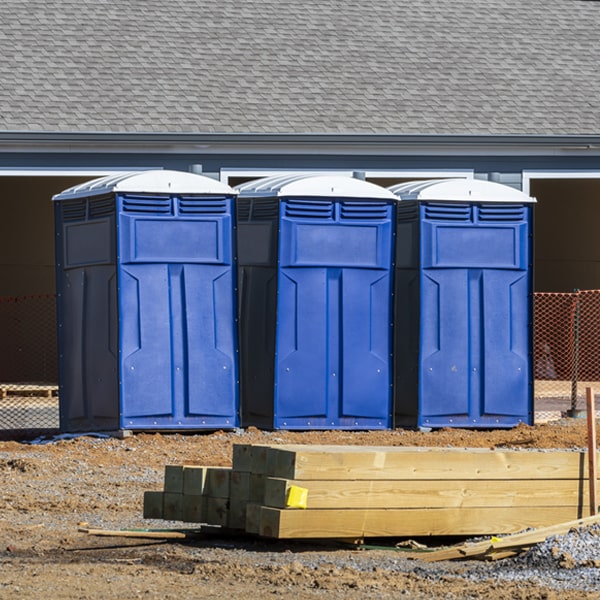 how often are the porta potties cleaned and serviced during a rental period in Wakarusa Kansas